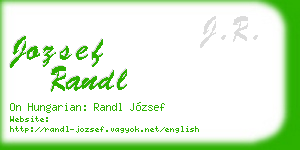 jozsef randl business card